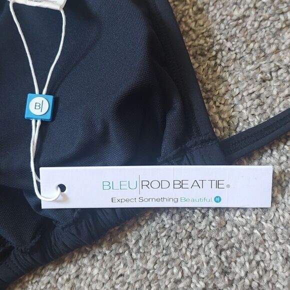 New With Tag Bleu Rod Beattie Size 6 Don't Mesh With Me One-piece Black Swimsuit - Picture 8 of 12